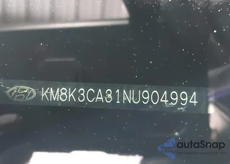 2022 Hyundai Kona N Line z USA, uszkodzony, nr VIN KM8K3CA31NU904994